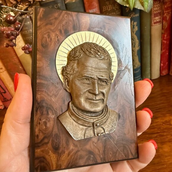 Vintage Saint John Bosco De'pose' Plaque from Italy - Picture 5 of 9